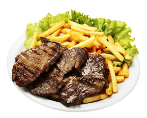 Filé com batata frita