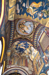 Fresco Of Church Sfantul Spiridon Vechi In Bucharest, Romania