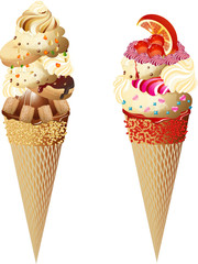 Cono gelato multistrato