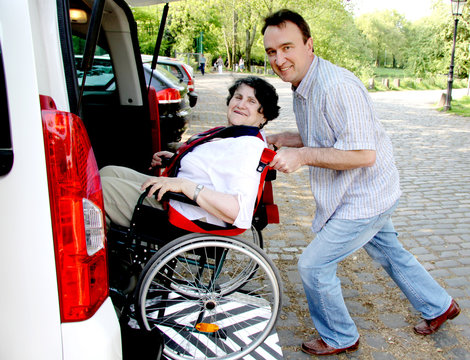 senior woman in wheelchair