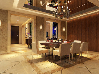 Modern design interior of living-room. render