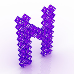 Dice Font. Letter N