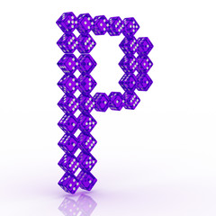 Dice Font. Letter P