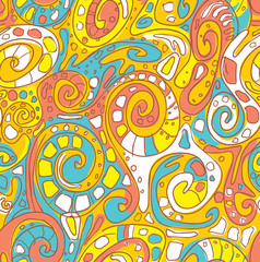 Seamless pattern with original spiral structure