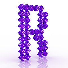 Dice Font. Letter R