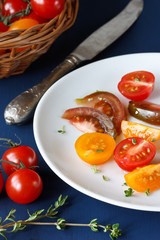 Colorful tomatoes.