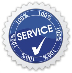 étiquette 100% service