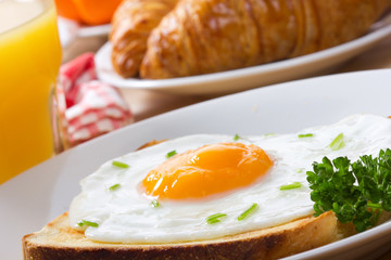 breakfast with fried egg