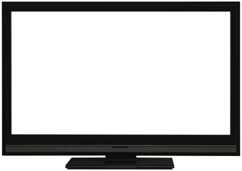 Flat wide TV screen cutout