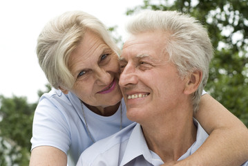 happy  elderly couple