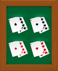 Poker cards. Vector illustration. Eps10