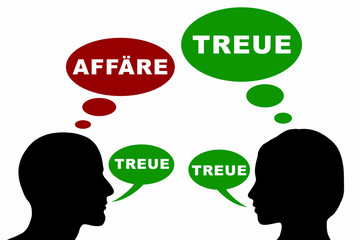 Mann und Frau Konzept - Affäre / Treue
