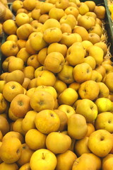 Apple display, étalage de pommes