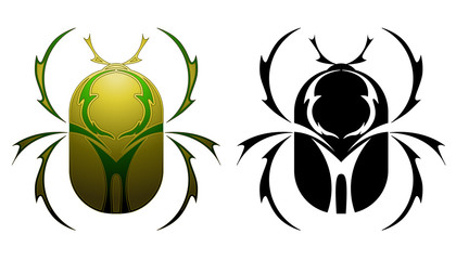 Scarab tattoo design