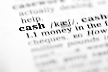 Fototapeta premium cash (the dictionary project)