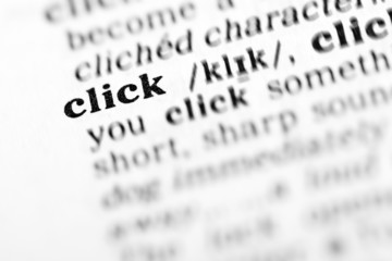 Fototapeta premium click (the dictionary project)