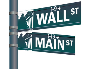 Wall street main street vector intersection © shuvro ghose