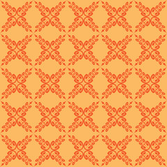 vector orange seamless pattern with crossed elements