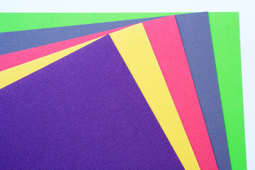 Bright multi-Coloured pieces of paper