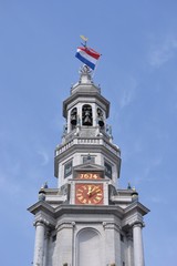 Fototapeta na wymiar Amsterdam - Campanile della Zuiderkerk
