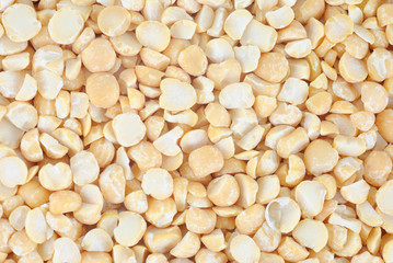 dried halves peas macro  as food background
