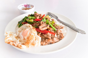 kale with pork