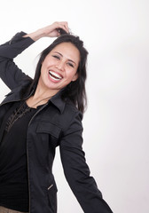 Fototapeta premium happy asian business woman