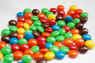 Fototapeta na wymiar image of colorful candy with white as background