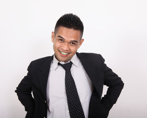 happy smiling asian business man