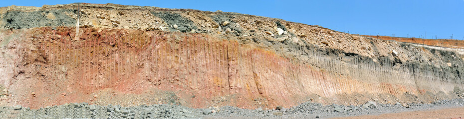 terrace excavating face