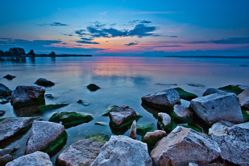 Sunrise in Nyon at Lake Geneva