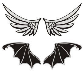 Obraz premium Angel and devil