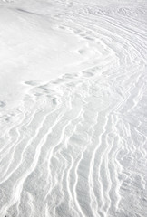 Close-up of snow pattern