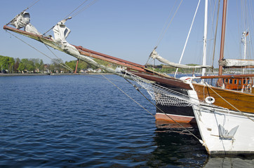 Klüverbaum, Segelschiffe im Hafen von Eckernförde