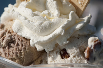 Makroaufnahme vom Eisbecher