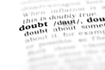 Fototapeta premium doubt (the dictionary project)