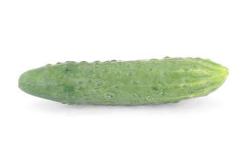 Whole  cucumber isolated on the white background