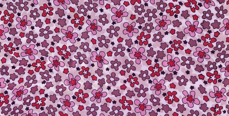 Fleurettes mauves abstraites