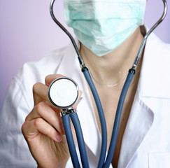 Young doctor with stethoscope.