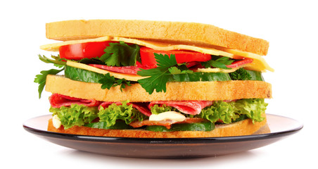Sandwich isolated on white