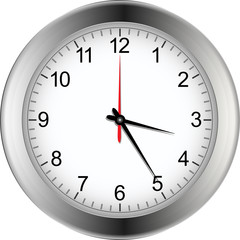 silver wall clock