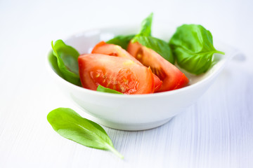 Fresh ingredients for salad