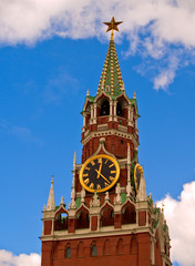 clock tower of Kremlin, Moscow, Russia