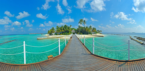 Maldives island panorama
