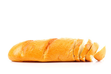 Sliced bread isolated on white
