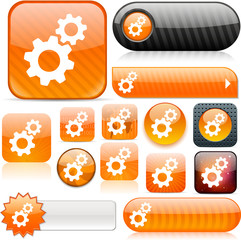 Tools orange high-detailed icons.