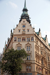 Fototapeta na wymiar Prag, schön renovierte Häuser der Altstadt