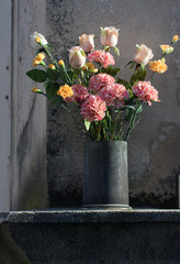 flower arrangement with romantic mood