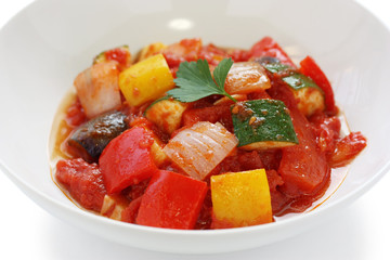 ratatouille , french vegetable stew dish