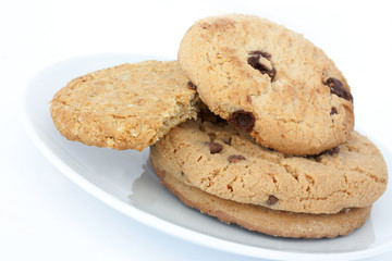 Chocolate cookies close up